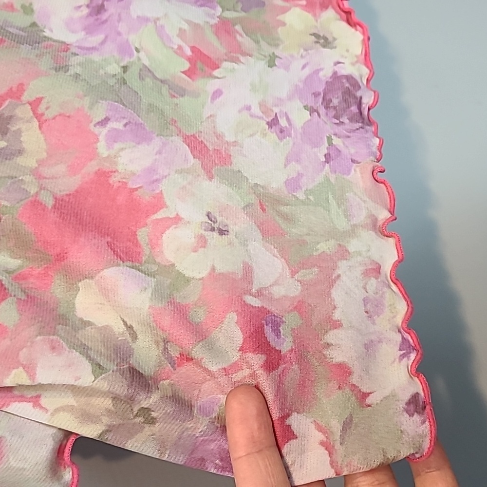 Vintage Y2K Floral whimsical fairy Grunge babydoll Top Size 18 20 Pastel Art - Picture 4 of 9